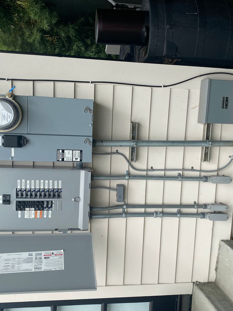 New panel with EV circuit for duplex in Culver City Ca