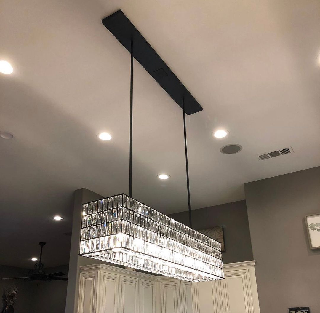 Chandelier installed in Santa Monica, Ca